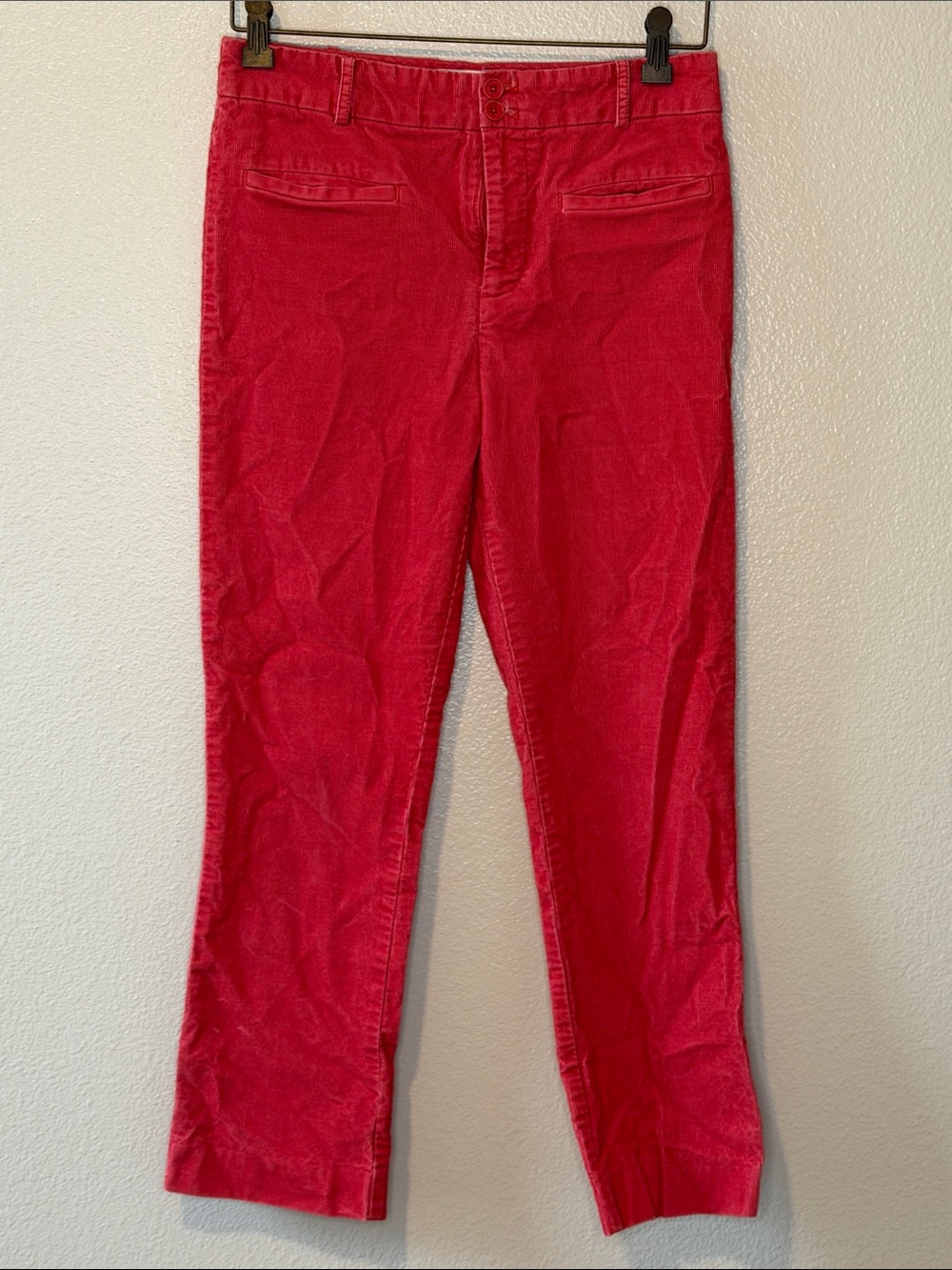 Anthropologie Red Straight-Leg Corduroy Jeans size 4 (bin13)